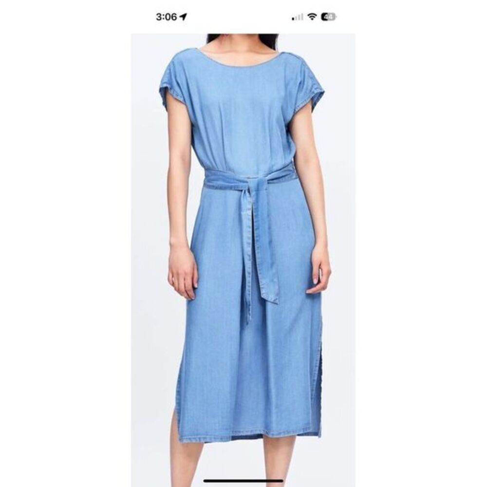 Zara Dress‎ Size Small Poplin jean style lightweight dress summer dress